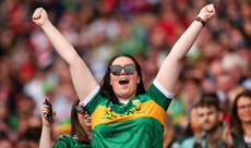 A Kerry fan celebrates during the game 30/6/2024