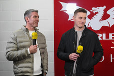 Jonathan Davies, James Hook before the game 18/10/2024
 