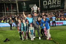 Kevin Doherty and Daire Doyle celebrate with their families 10/11/2024