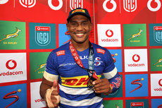 Damian Willemse with the URC player of the match award 19/10/2024