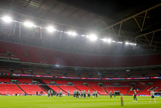 The Ireland team inspect the pitch 16/11/2024