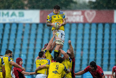 Davide Ruggeri in a lineout 19/10/2024