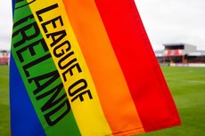 A view of a pride flag at the Showgrounds 28/6/2024