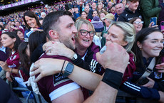 Damien Comer celebrates victory with his mother Marie 29/6/2024