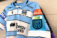 A view of URC branding on a Glasgow Warriors Jersey 26/10/2024