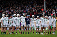 O’Loughlin Gaels players stand for the National Anthem 27/10/2024