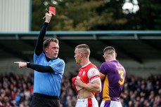 Con O’Callaghan is shown a red card 20/10/2024 