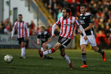 Paul McMullan shoots at goal 14/10/2024