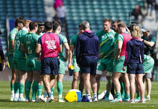 A view of the Ireland team huddle 20/5/2023