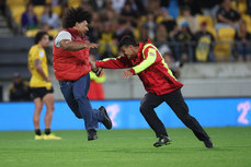 A view of a pitch invader 11/3/2023