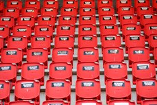 A view of the season tickets holders stand ahead of the game 17/3/2023