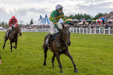 Paul Townend celebrates winning the Irish Grand National with I Am Maximus 10/4/2023