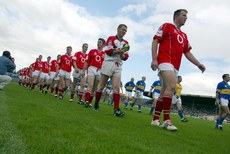 Colin Corkery leads the Cork team 14/7/2002 DIGITAL