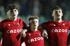 Wales players during the national anthem 10/3/2023