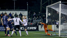 Daryl Horgan looks on as Danny Mullen’s goal goes in 18/10/2024