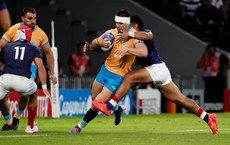 Andres Vilaseca is tackled by Yoram Moefana 14/9/2023