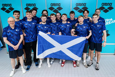 The Scotland team celebrate with their third place award 21/5/2023 