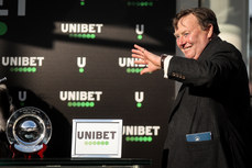 Nicky Henderson celebrates winning with Constitution Hill 14/3/2023