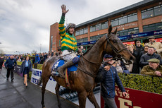 Paul Townend celebrates winning the Irish Grand National 10/4/2023 