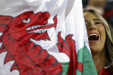 A Wales supporter at the game 10/3/2023