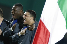 Italy players during the national anthem 10/3/2023