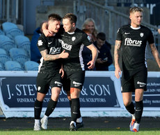 Rhys Campbell celebrates scoring a goal 19/10/2024