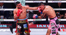 Abel Ramos lands a punch on Mario Barrios 15/11/2024