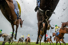 A general view of the first fence in the Boylesports Irish Grand National 10/4/2023