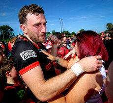 Sam Mulroy celebrates with his mother Beirne 23/6/2024