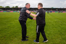 Aidan O'Rourke and Colm Collins shake hands after the game 20/5/2023