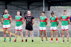 Mayo players stand for the National Anthem 13/6/2021