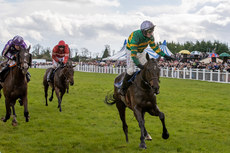 Paul Townend celebrates winning the Irish Grand National with I Am Maximus 10/4/2023
