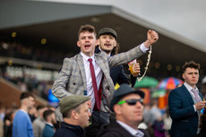 Racegoers celebrate during the racing 10/4/2023
