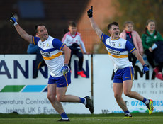 Ronan McRory celebrates scoring a point with Ruairi Canavan 10/11/2024