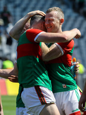 Colm Boyle and Matthew Ruane celebrate at the final whistle 25/7/2021