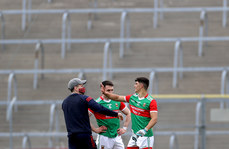 Cillian O’Connor with Paddy Durcan and Tommy Conroy after the game 26/6/2021