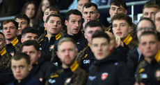 Niall Morgan watches the Leinster vs Connacht game with his teammates 18/10/2024