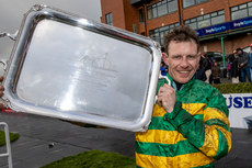 Paul Townend celebrates winning the Irish Grand National 10/4/2023 