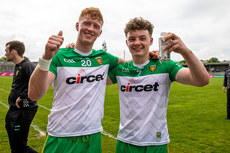 Oisin Gallen and Odhran Doherty celebrate after the game  20/5/2023