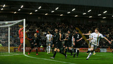 Jake McCormack celebrates after scoring his side's first goal of the match 18/9/2023