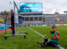 James Horan interviewed as his son Eoghan plays on a phone 11/9/2021
