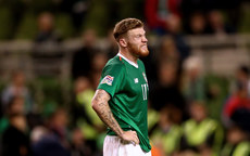 James McClean dejected at the final whistle 16/10/2018