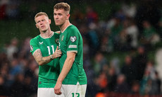 James McClean and Nathan Collins dejected after the game 10/9/2023