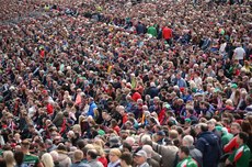 A large crowd in attendance at the match 13/5/2018