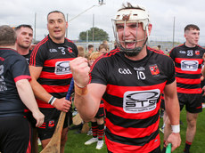 Dessie Hutchinson celebrates at the end of the game 10/9/2023