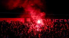 Munster fans set off flares during the game 3/2/2024