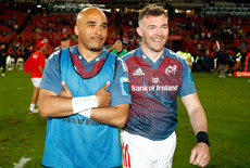 Simon Zebo with Peter O’Mahony after the game 27/4/2024