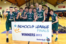 The St. Malachy's team celebrate with the trophy 19/3/2013