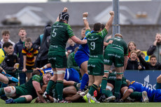 Connacht players celebrate a try 18/5/2024