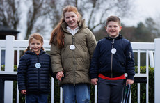 Florence Durkan, Dahlia Durkan and William Durkan from Glencullen ahead of the races 10/2/2024